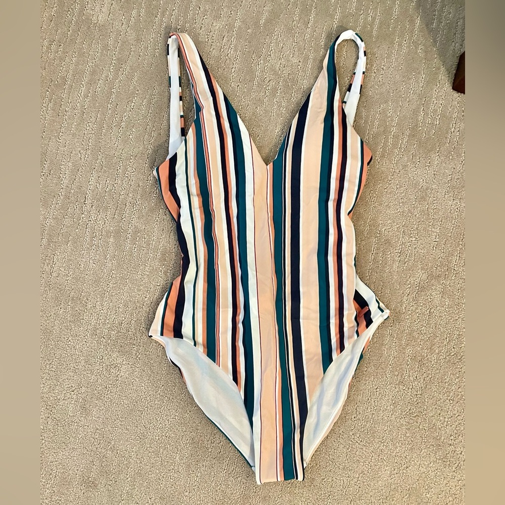 Roxy Striped One-Piece Swimsuit